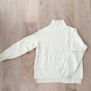 Everlane Off-White Stroopwafel Cashmere Turtleneck Sweater